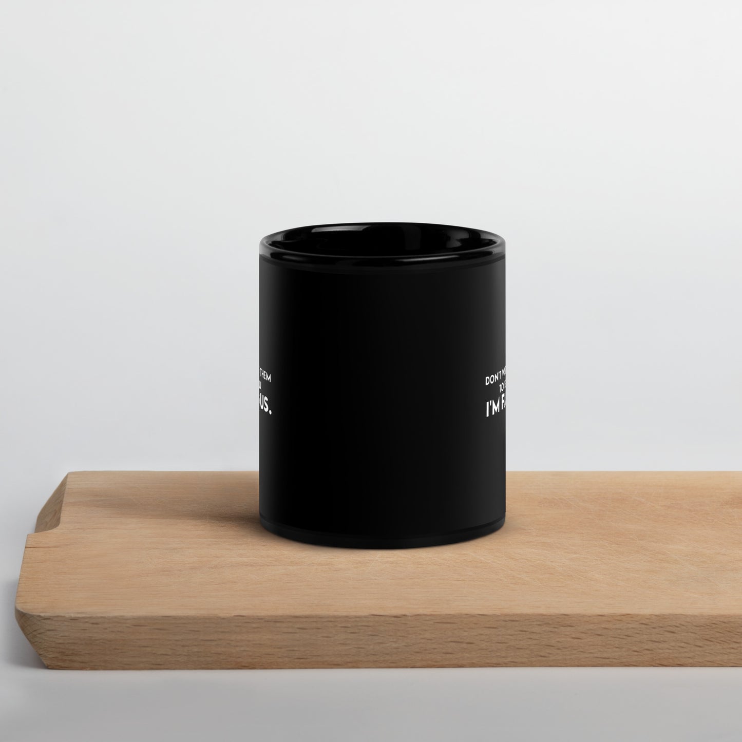 I'M FAMOUS Black Glossy Mug