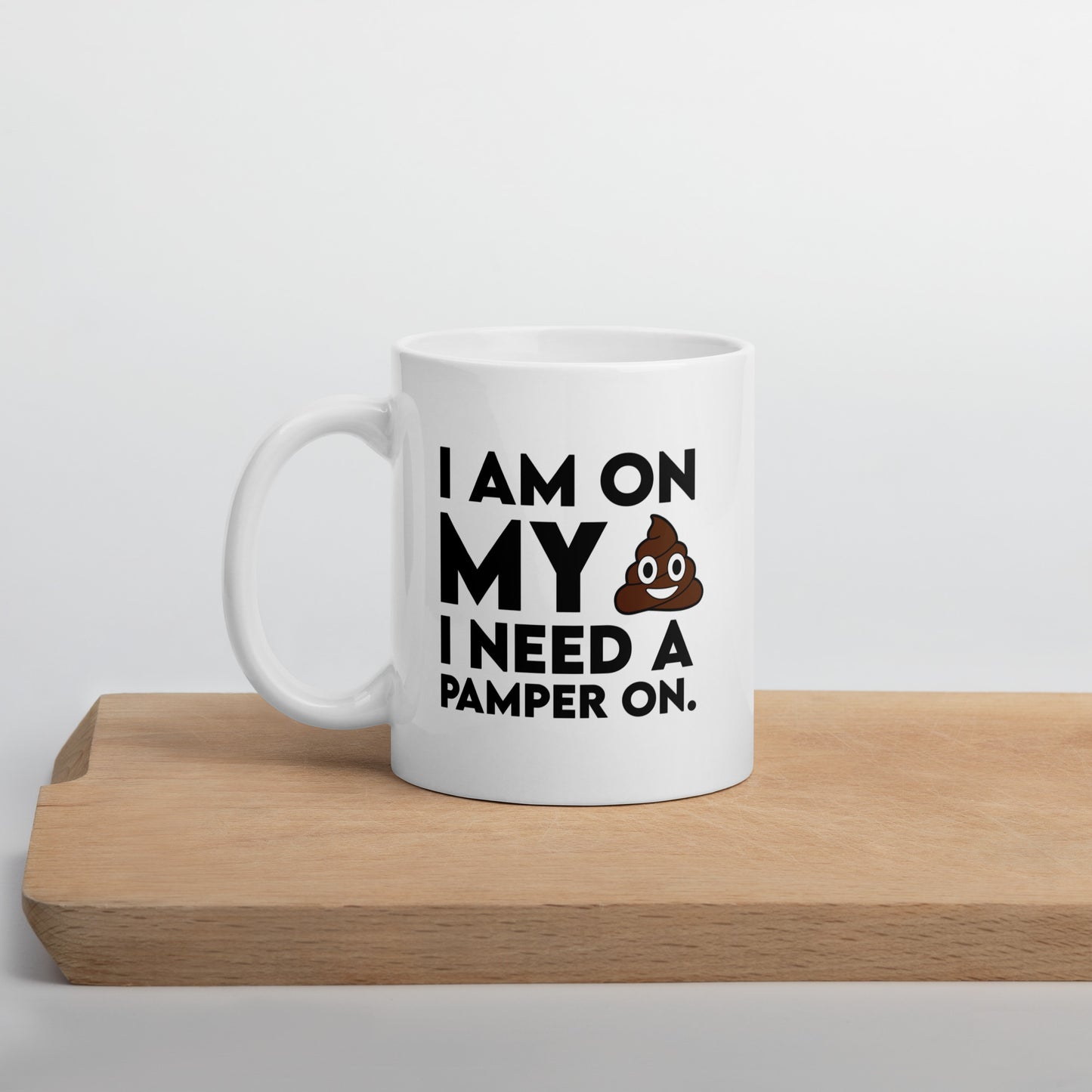 I need my Pamper White glossy mug