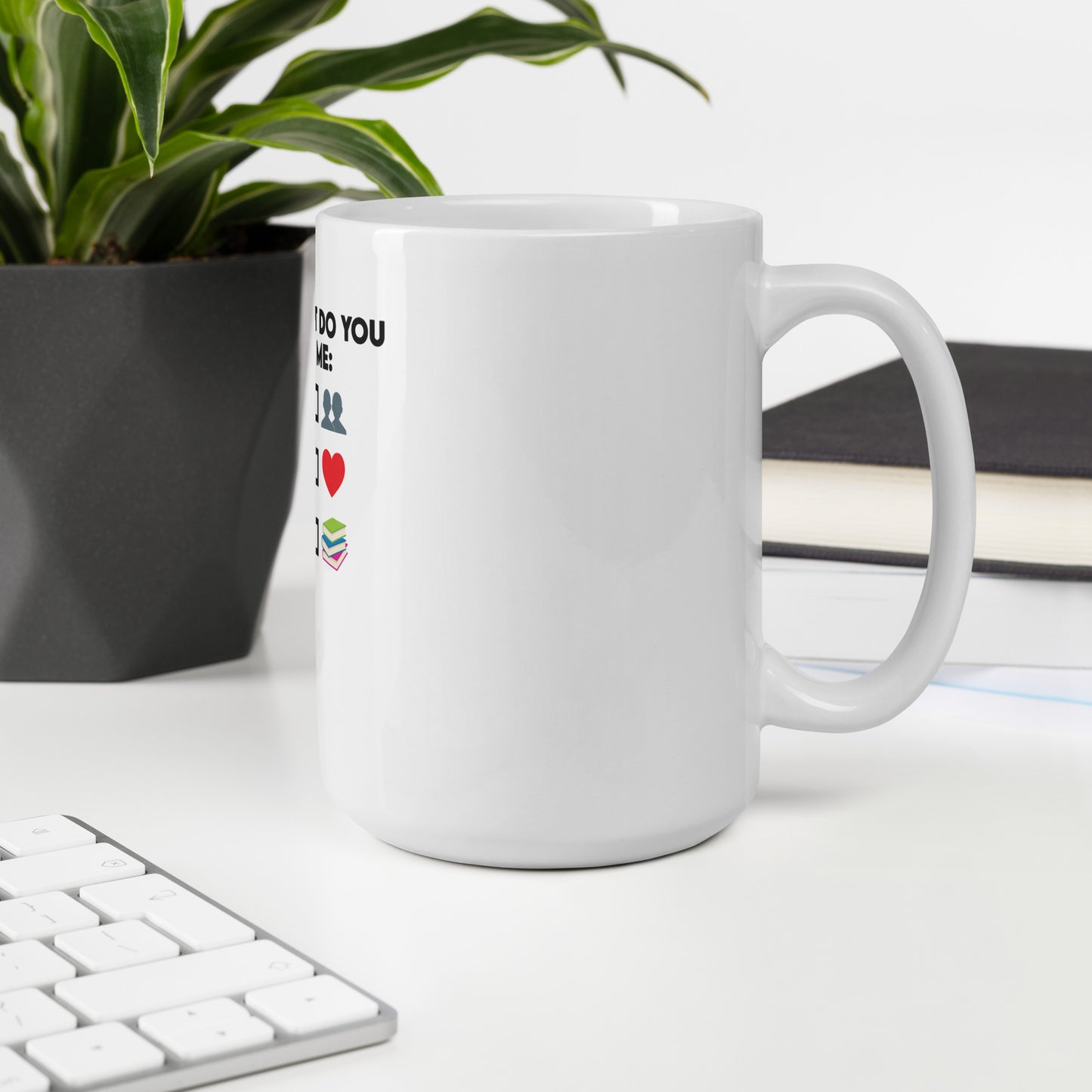 So What Do You Want From ME White glossy mug
