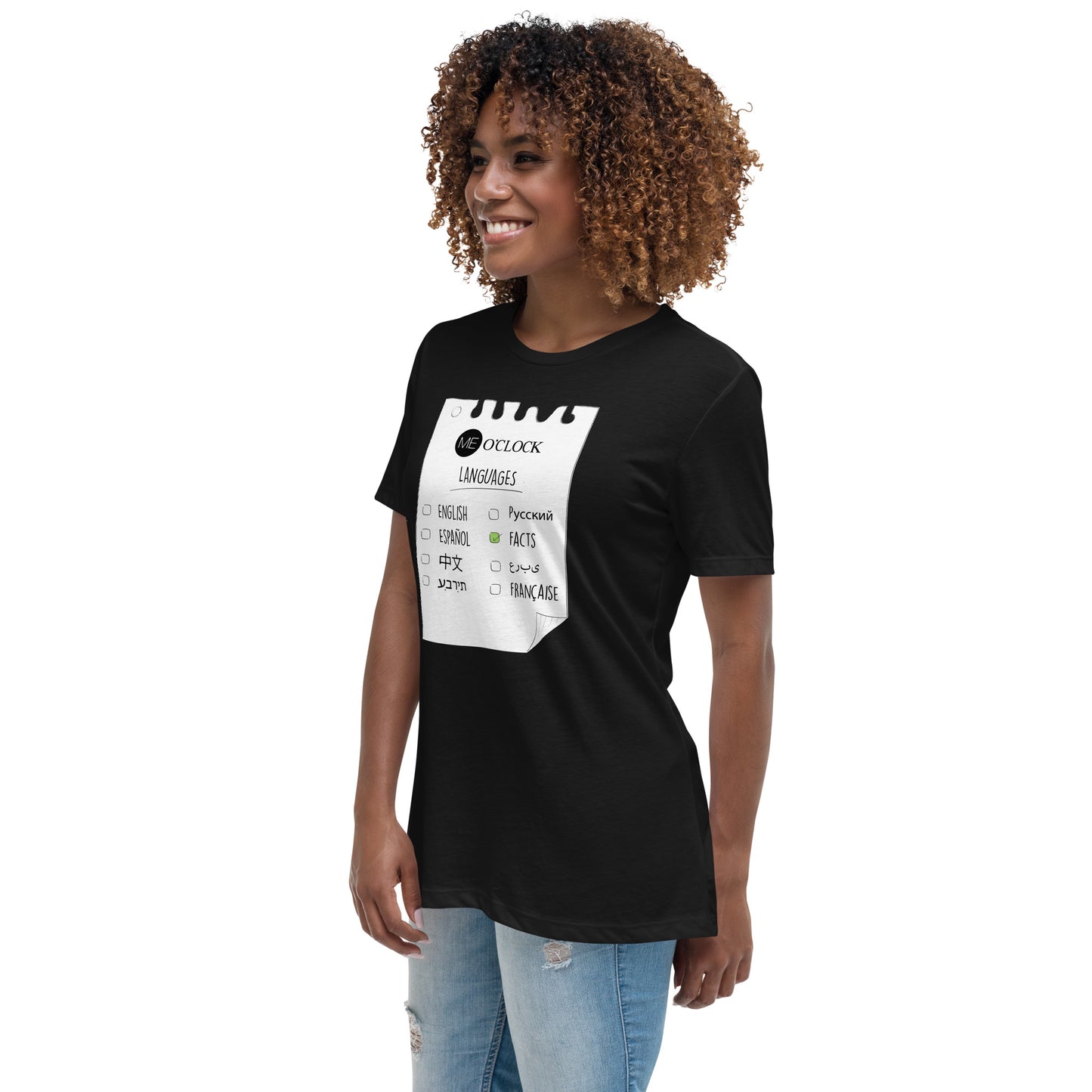 Women's ME O'CLOCK Languages Tee