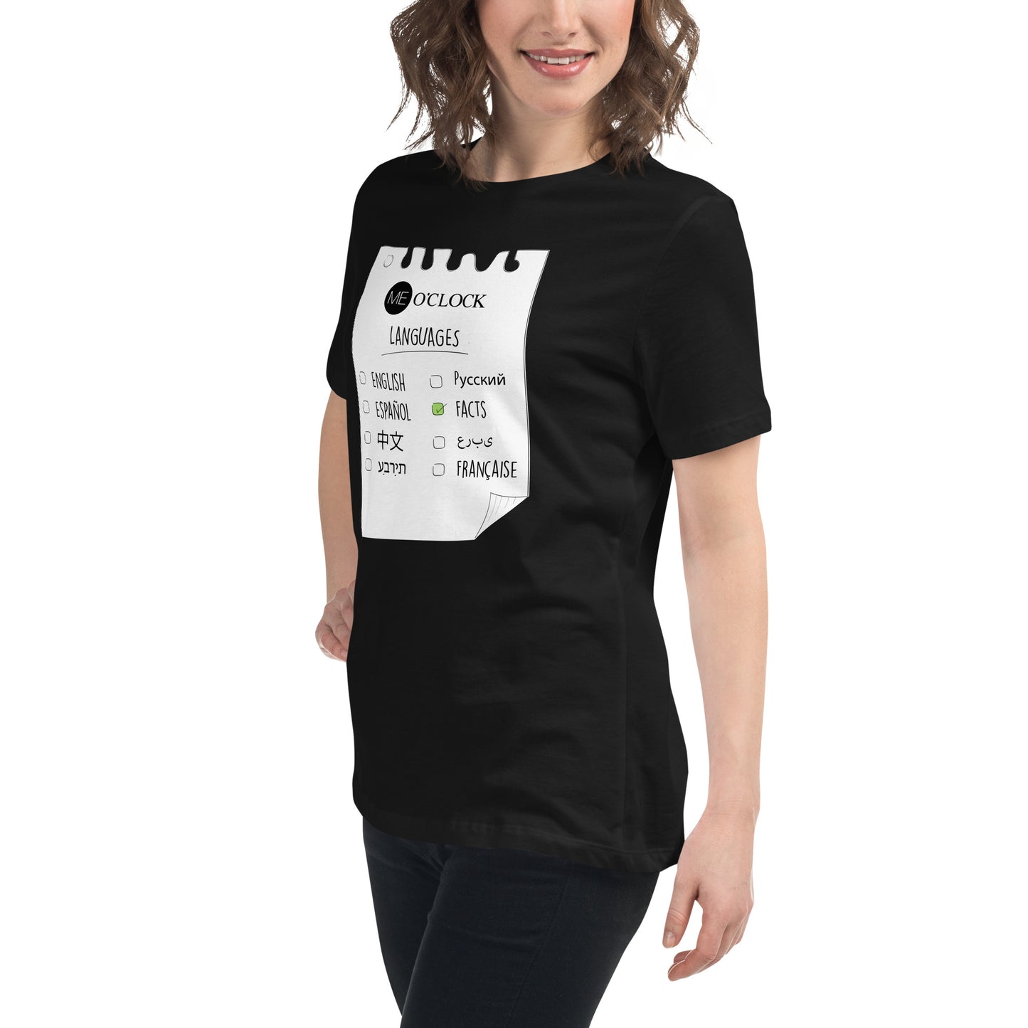 Women's ME O'CLOCK Languages Tee