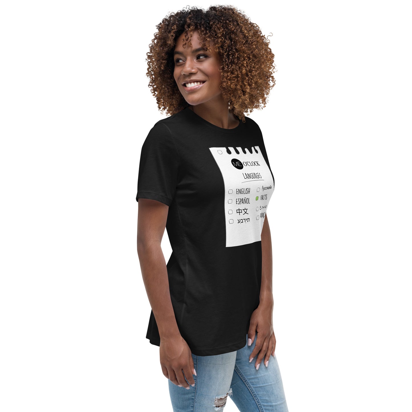 Women's ME O'CLOCK Languages Tee