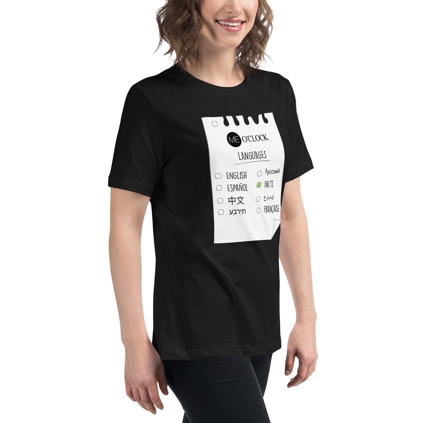 Women's ME O'CLOCK Languages Tee