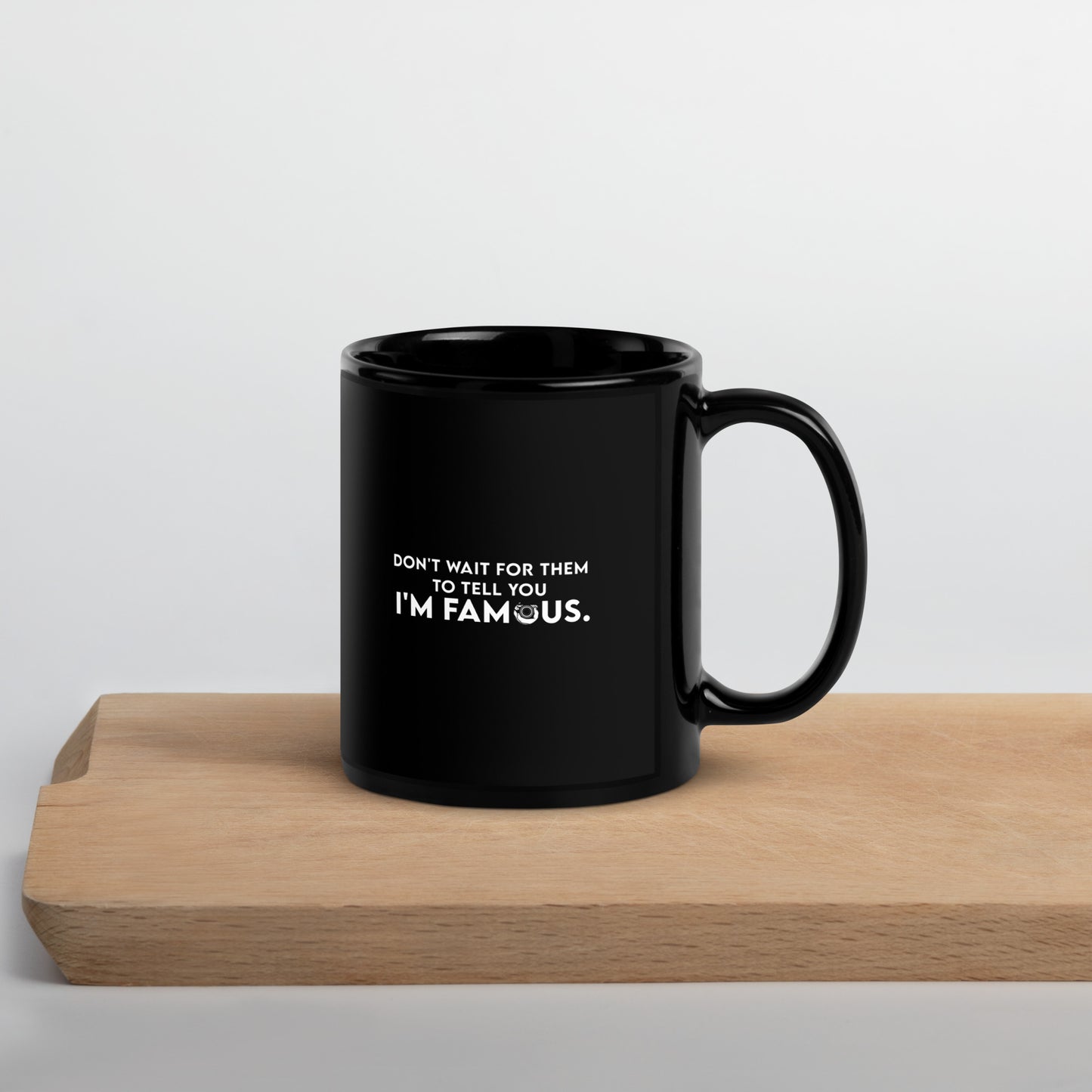 I'M FAMOUS Black Glossy Mug