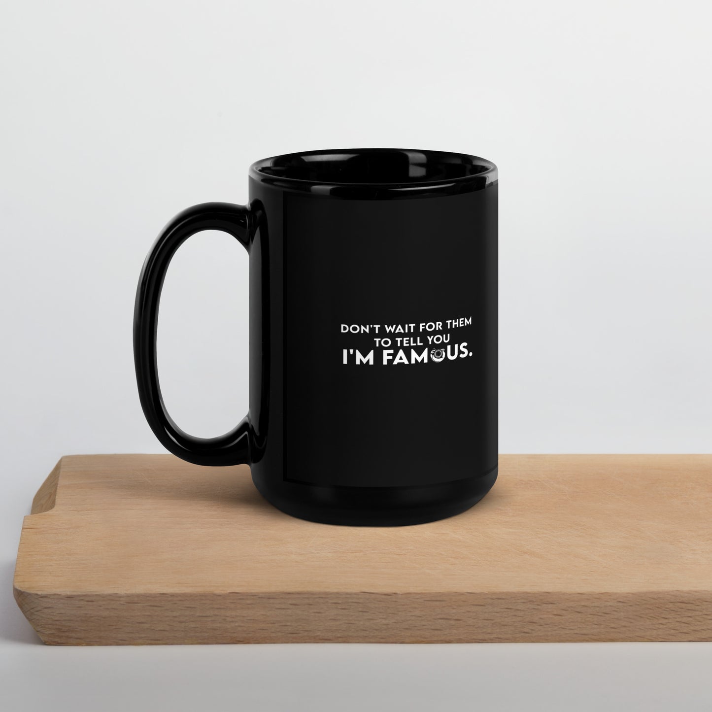 I'M FAMOUS Black Glossy Mug