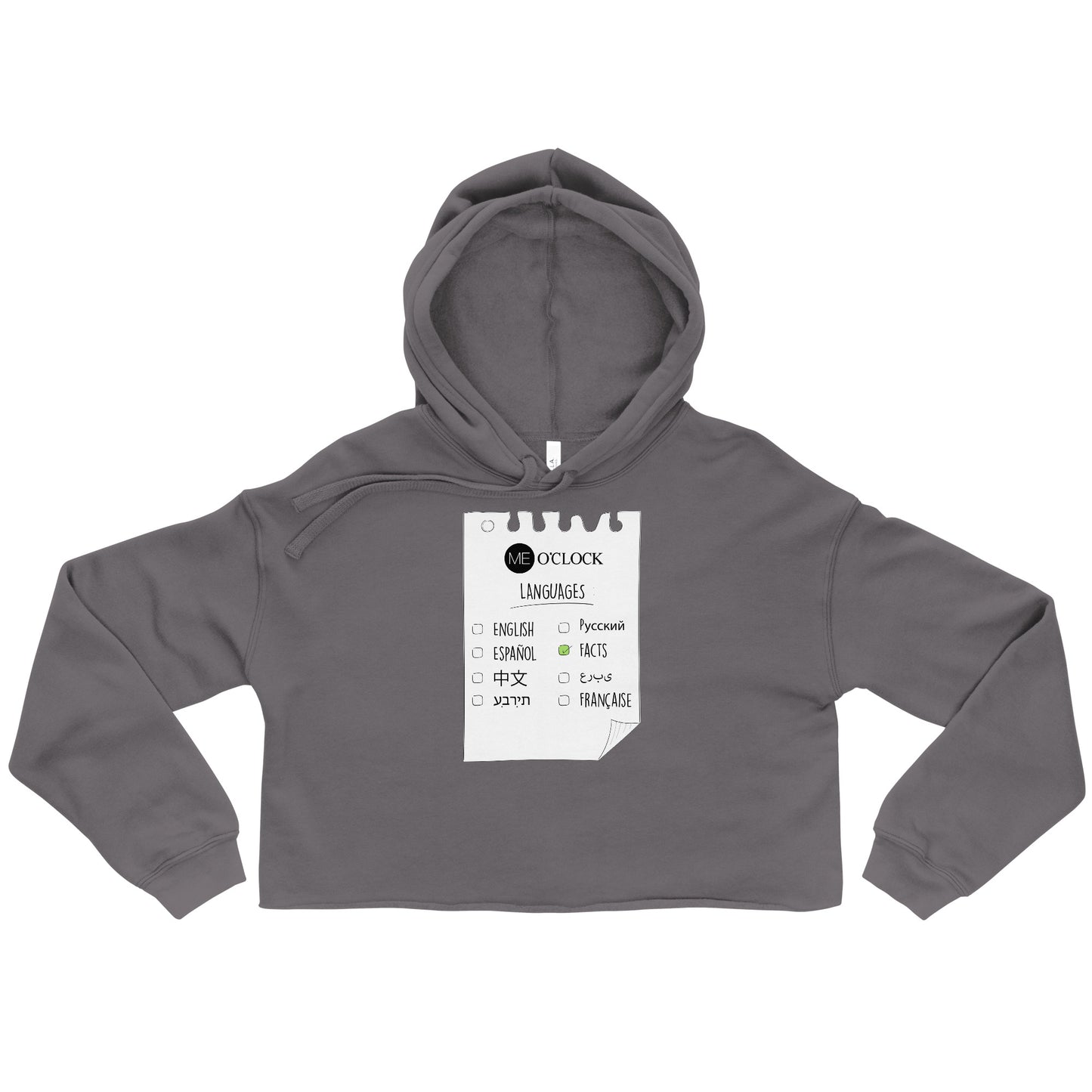 ME 0'CLOCK Sudadera con capucha corta de idiomas